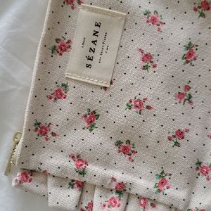 New Sezane Floral Cosmetic Bag